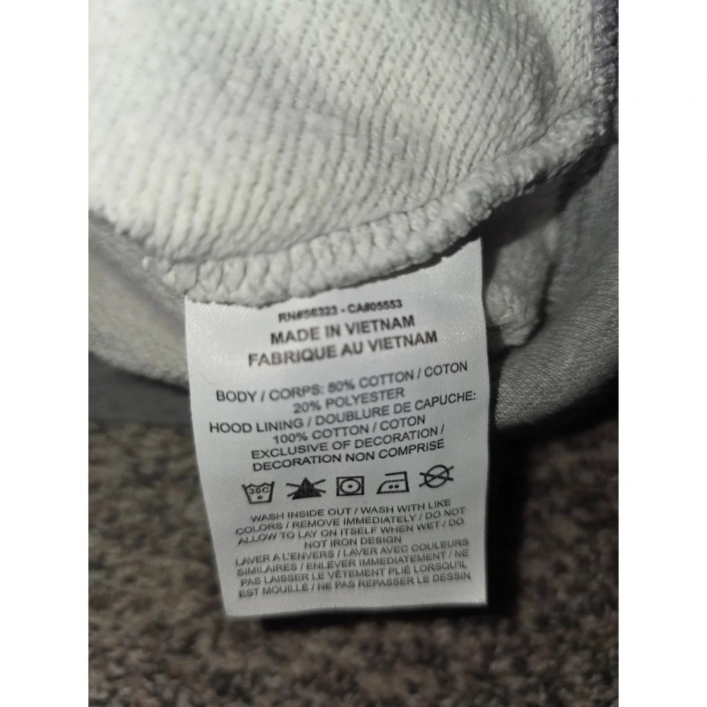 Nike Sportswear Essential Women Cropped Hoodie Gray Fleece Futura Logo Small